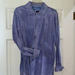 Lavender suede Shacket